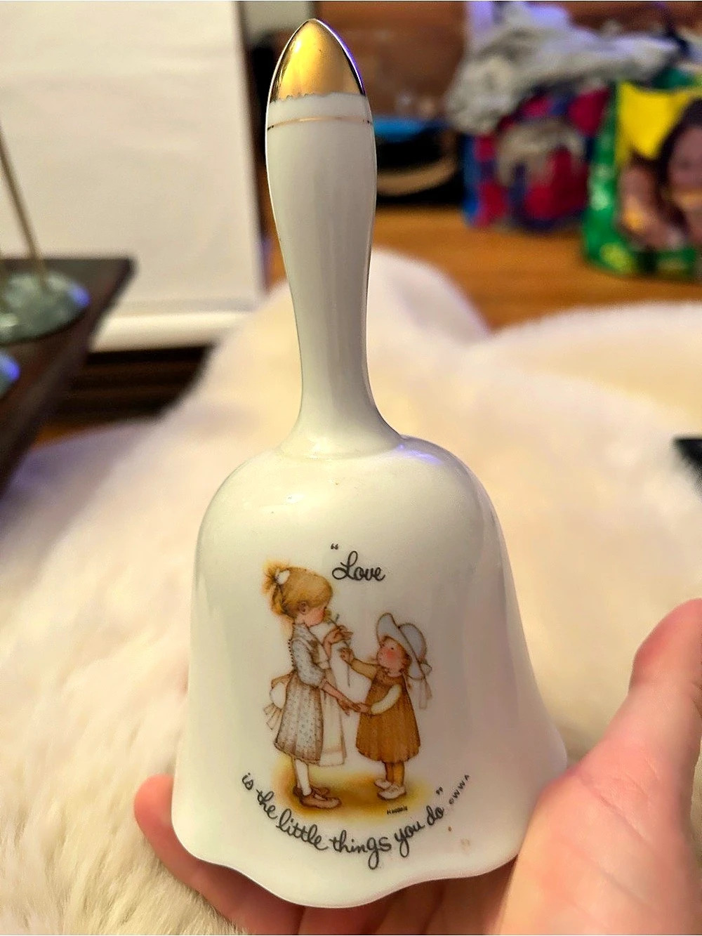 Holly Hobbie "Love is the Little Things You Do" Porcelain Bell